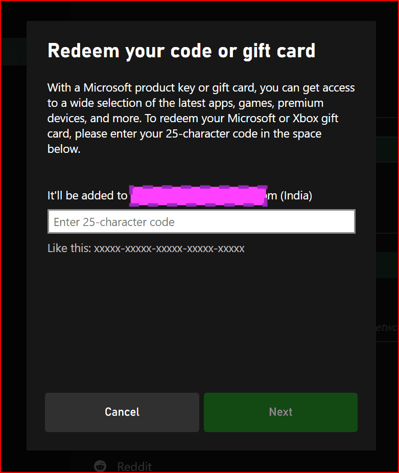 xbox redeem gift card