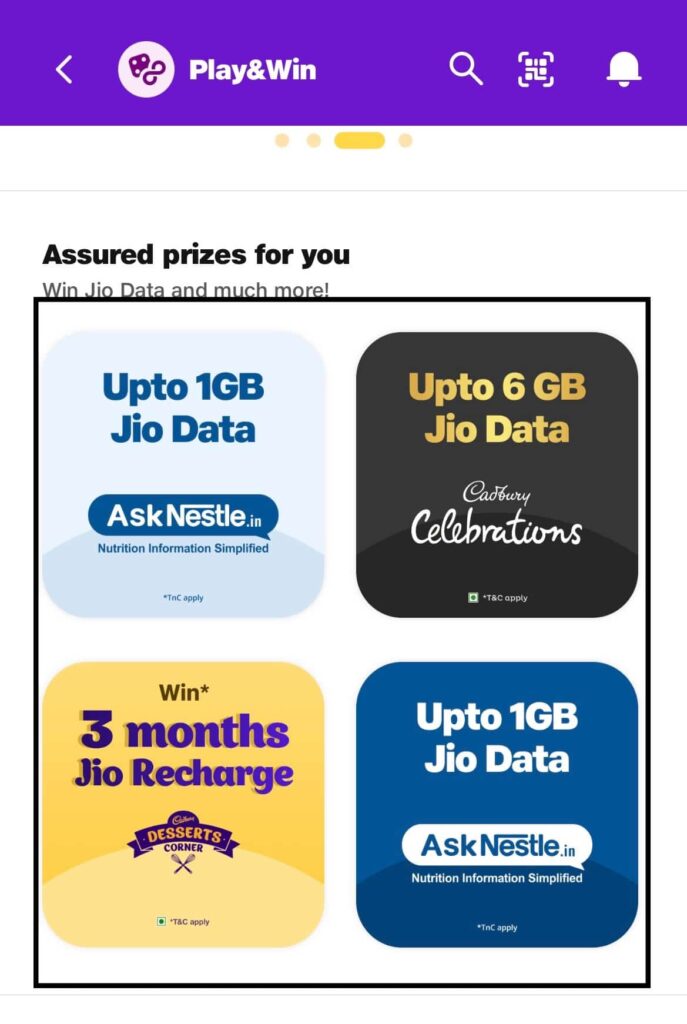 JIO Data Offers and Promotions