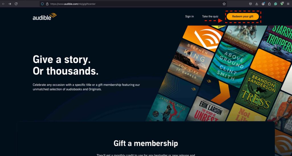 Steps to Redeem Audible Gift Cards