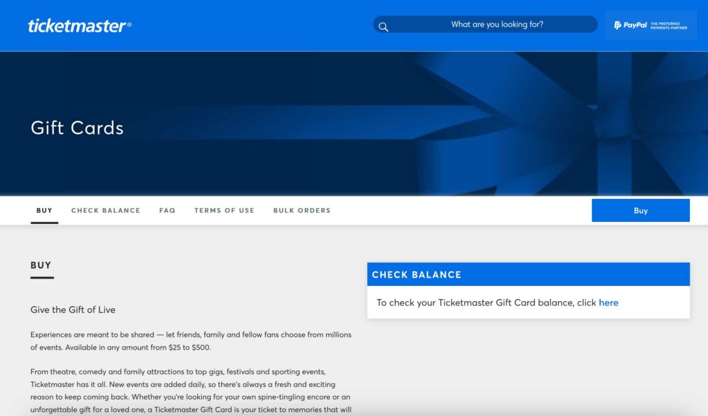 How to Redeem a Ticketmaster Gift Card Online: