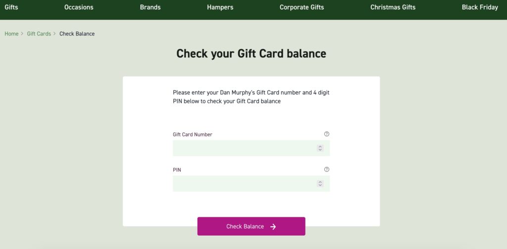 Redeem Your Dan Murphy's Gift Card