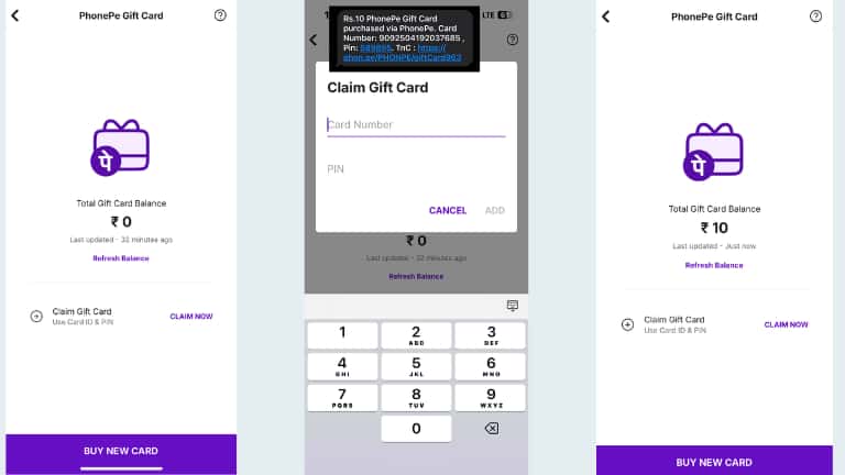 steps to redeem phonepe e gift cards