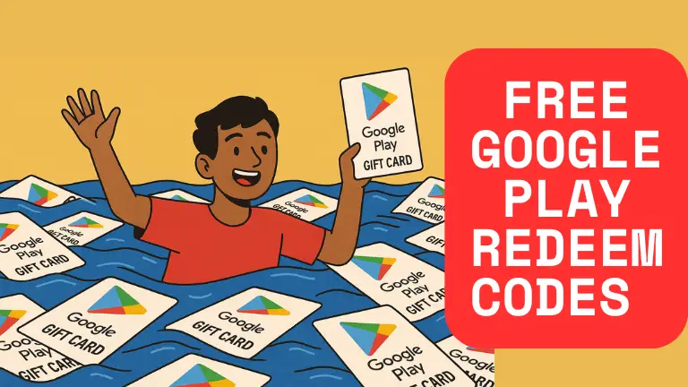 Free Google Play Gift Cards And Redeem Codes of ₹10–₹100