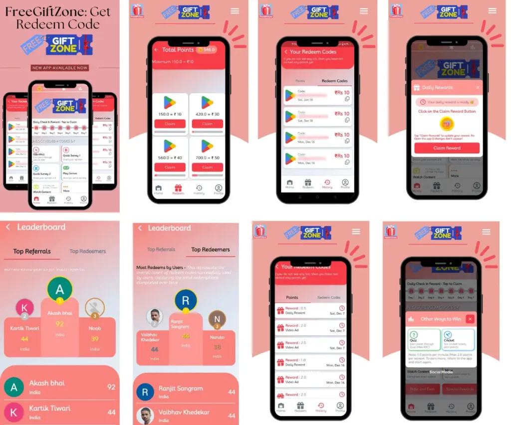 FreeGiftZone Giveaway App